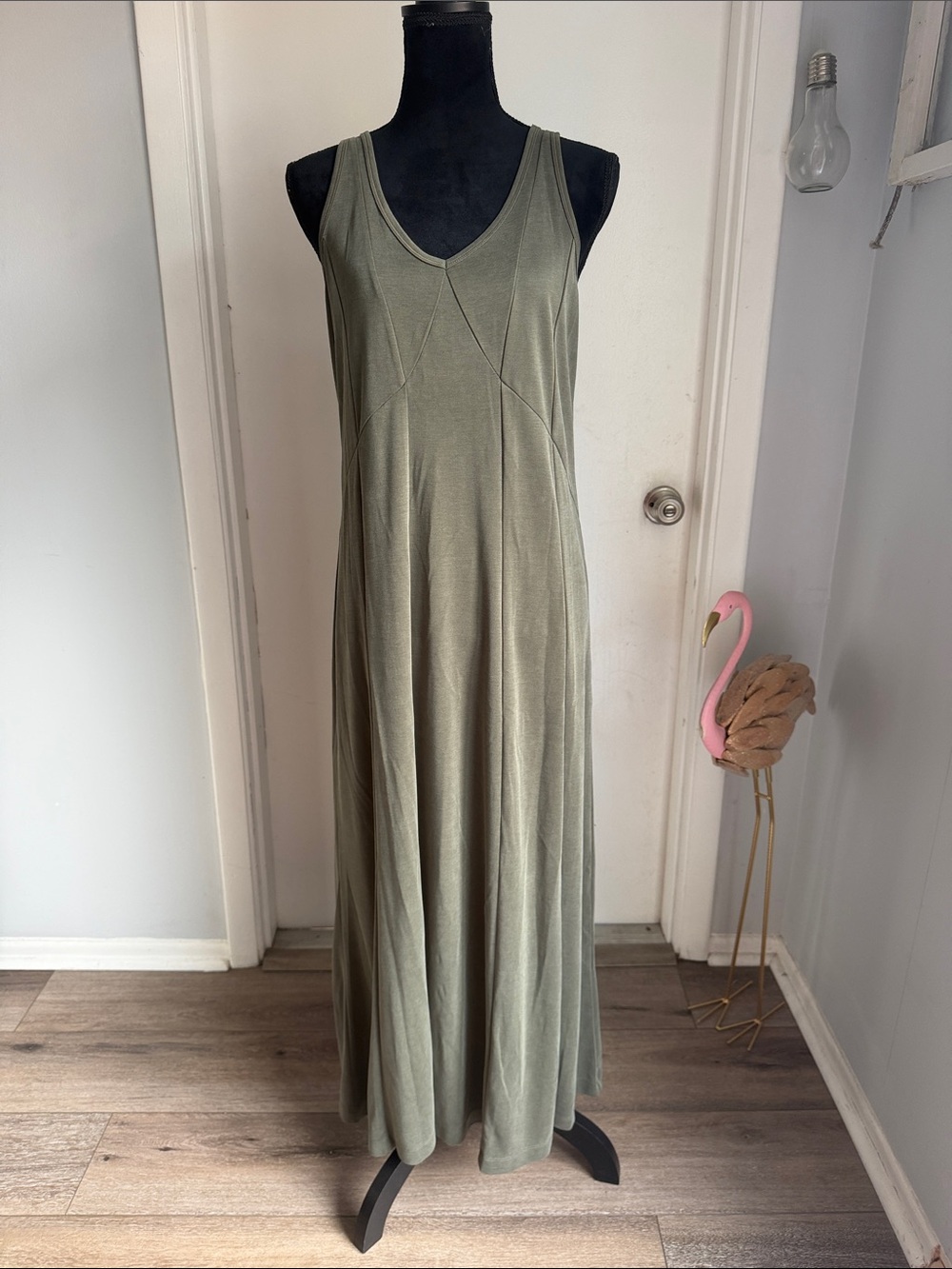 Lou & Grey Olive V-Neck Tank Maxi Dress